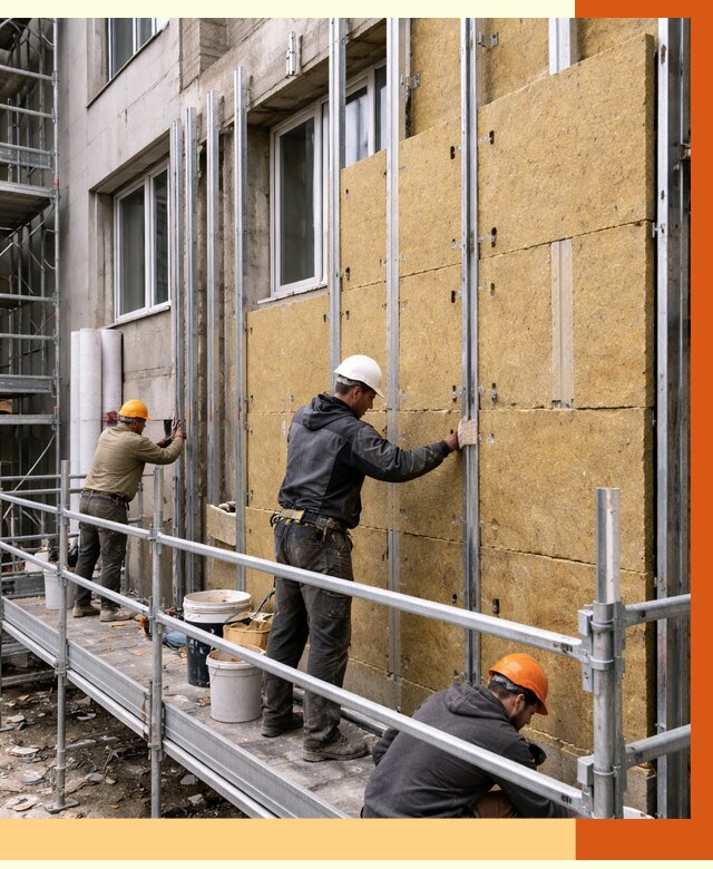 Утепление вентилируемого фасада в Ижевске от 5817 руб/м2 — монтаж и утепление вентфасад | ТепломастерЖвс